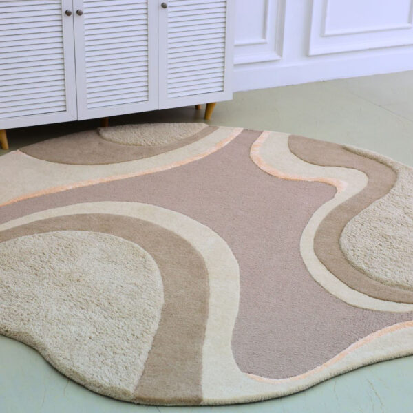 Custom handmade rug with intricate patterns and rich colors by Ramsha Carpets, perfect for luxury home décor.