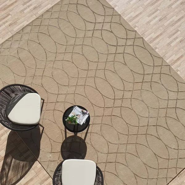 Designer rugs UAE,Eco-friendly rugs Dubai,Boho modern interior décor,Luxury rug delivery in UAE,Custom-shaped wool carpet,Artisanal rugs UAE, Statement rugs for villas,Boho handmade rugs