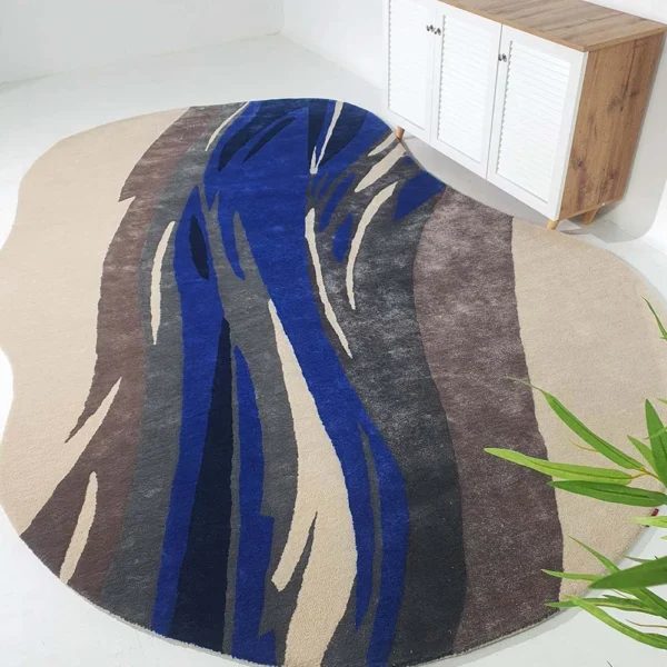 Designer rugs UAE,Eco-friendly rugs Dubai,Boho modern interior décor,Luxury rug delivery in UAE,Custom-shaped wool carpet,Artisanal rugs UAE, Statement rugs for villas,Boho handmade rugs
