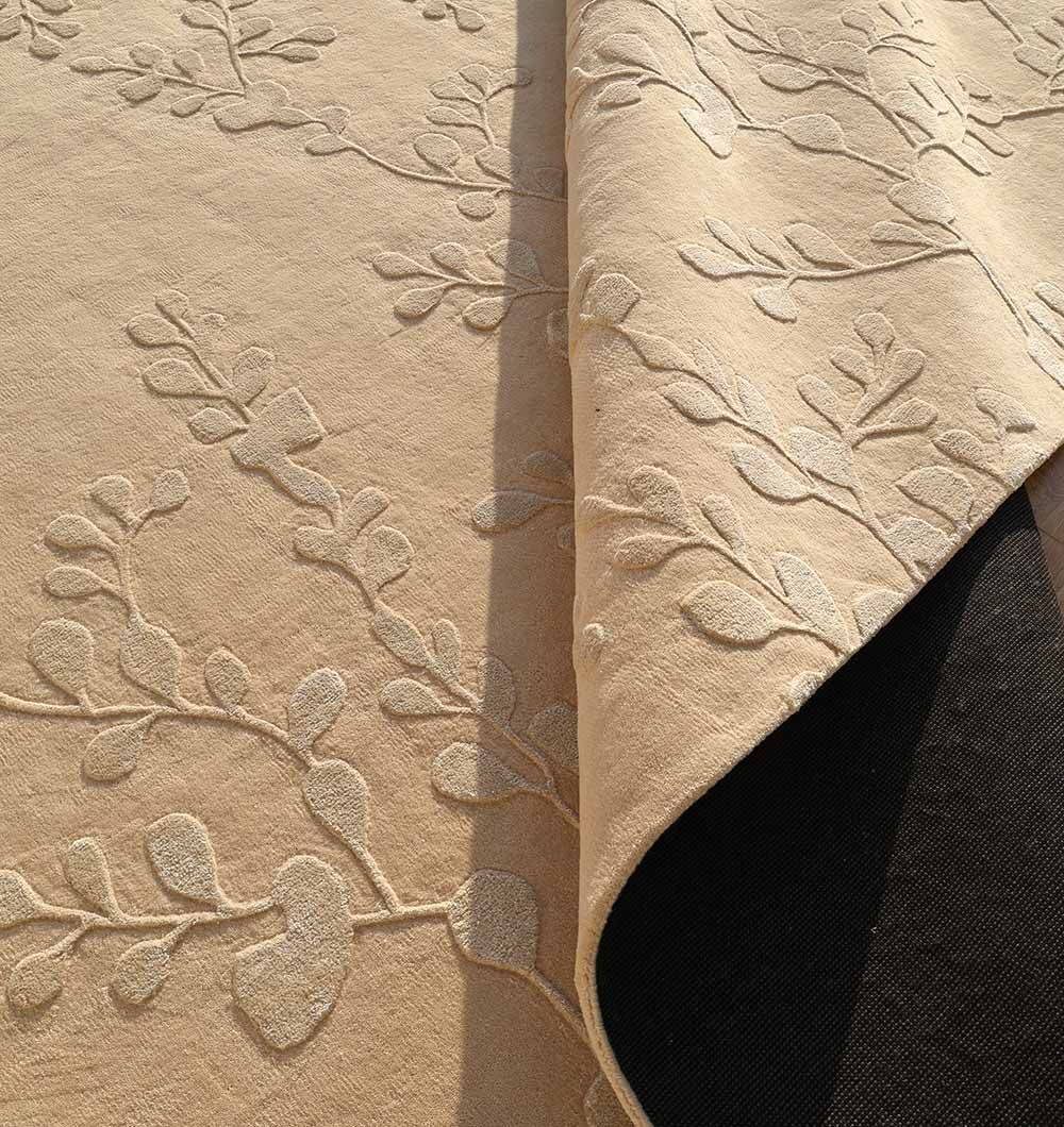 Premium custom-designed rug by Ramsha Carpets featuring intricate craftsmanship and personalized color schemes for luxury interiors.