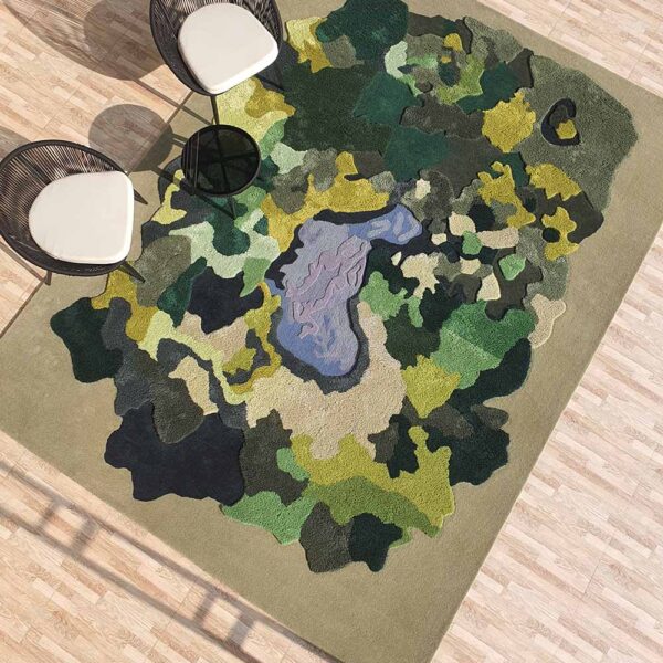 Custom artisanal blend rug handcrafted by Ramsha Carpets, Ideal for villas, apartments, and majlis, Breathable and climate-friendly