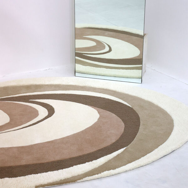 Custom artisanal blend rug handcrafted by Ramsha Carpets, Ideal for villas, apartments, and majlis