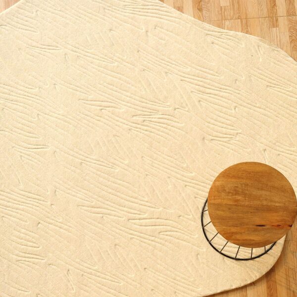 Elegant custom-designed hand-tufted rug from Ramsha Carpets, crafted with premium fibers for durable and stylish home décor.