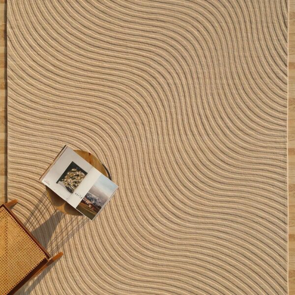 Custom hand-tufted luxury rug with intricate design details, handcrafted by Ramsha Carpets using premium materials.
