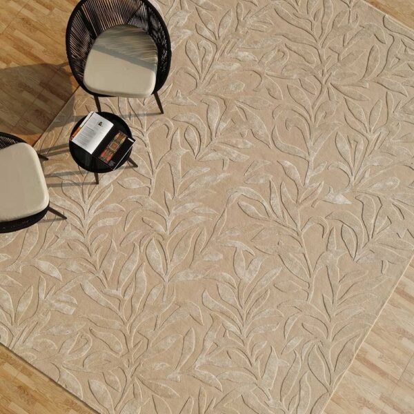 Modern custom rug by Ramsha Carpets, featuring sleek designs and high-quality craftsmanship for contemporary interiors.