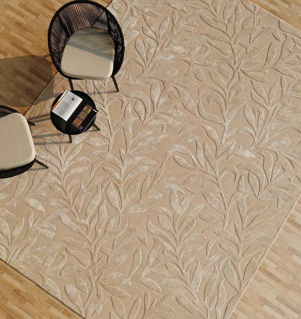 Modern custom rug by Ramsha Carpets, featuring sleek designs and high-quality craftsmanship for contemporary interiors.