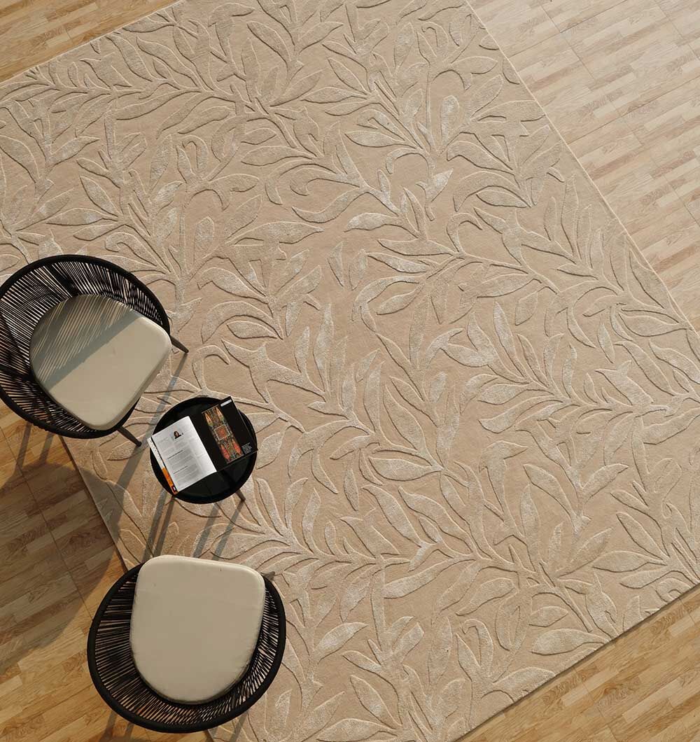 Modern custom rug by Ramsha Carpets, featuring sleek designs and high-quality craftsmanship for contemporary interiors.