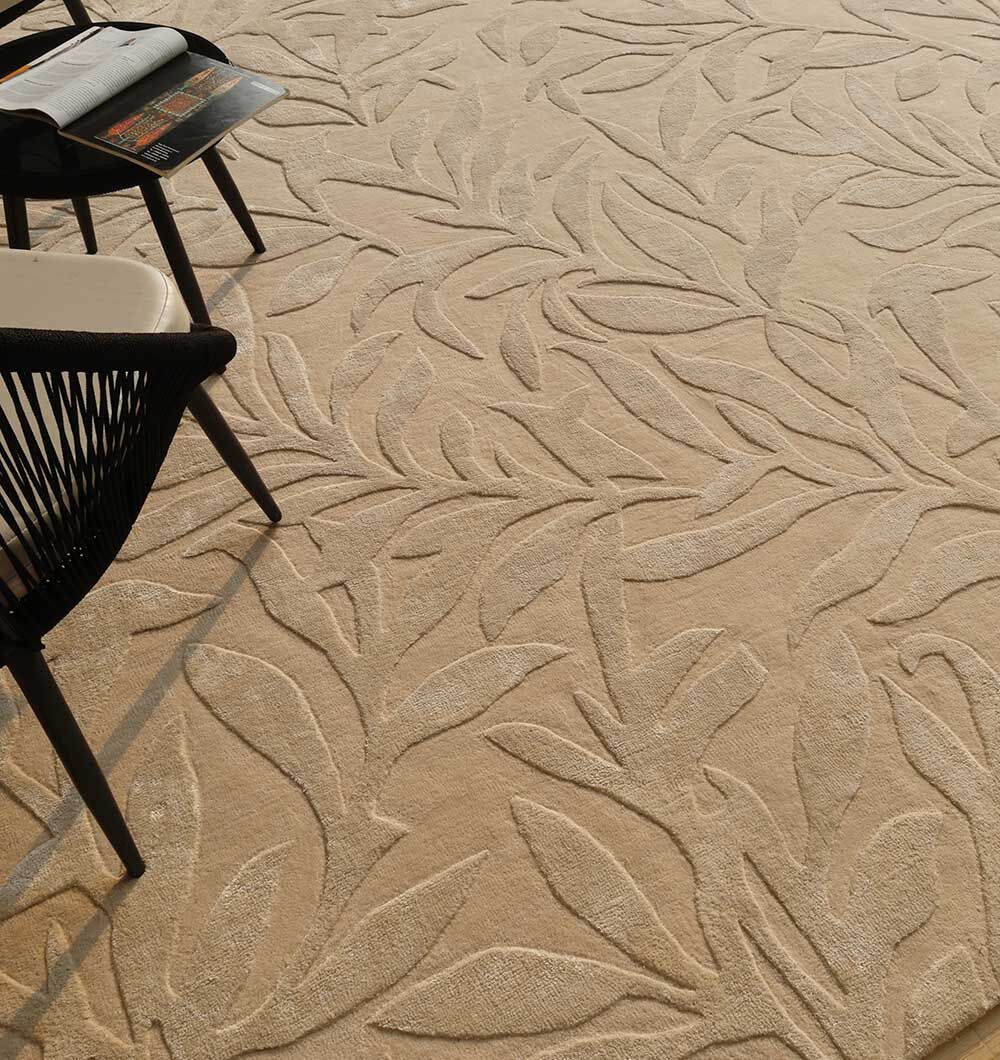 Modern custom rug by Ramsha Carpets, featuring sleek designs and high-quality craftsmanship for contemporary interiors.