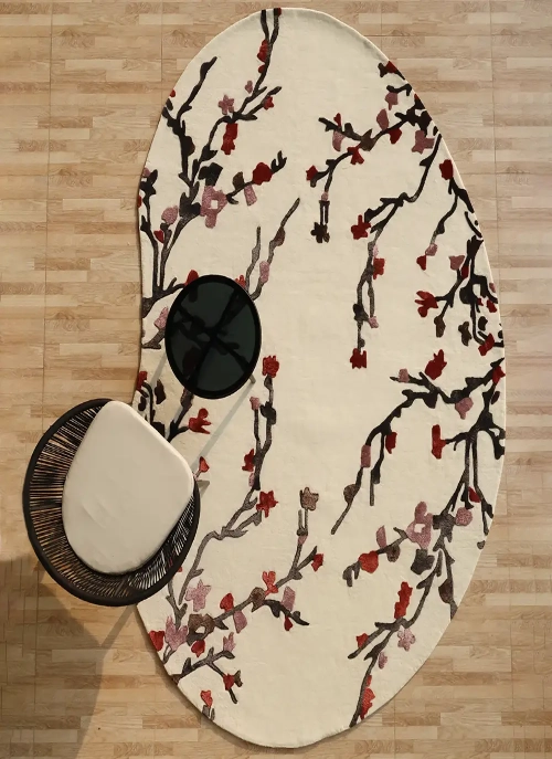 Hand knotted medallion rug featuring in slate blue and gold with a distressed texture.