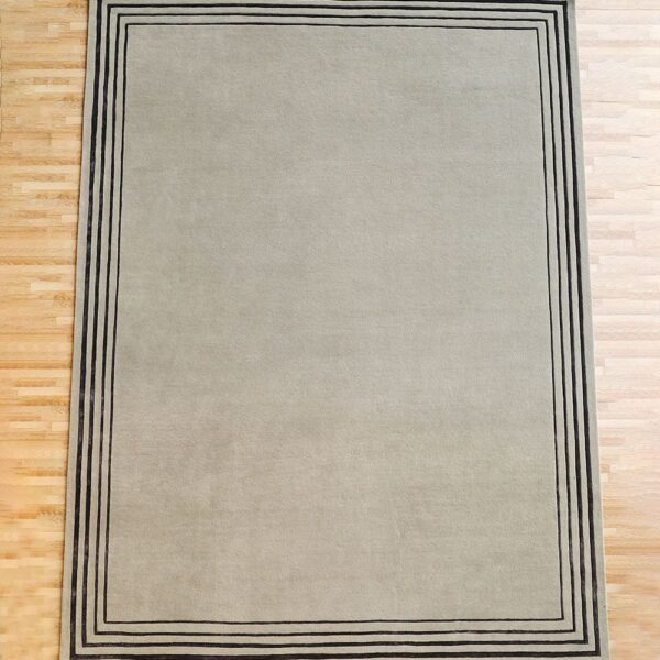 Custom luxury wool rug with elegant design and fine craftsmanship, handmade by Ramsha Carpets.