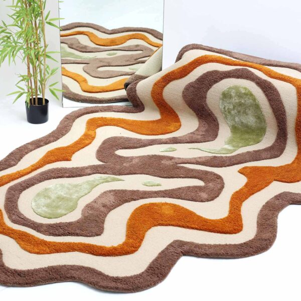 Custom handmade vintage-style rug with intricate floral motifs by Ramsha Carpets