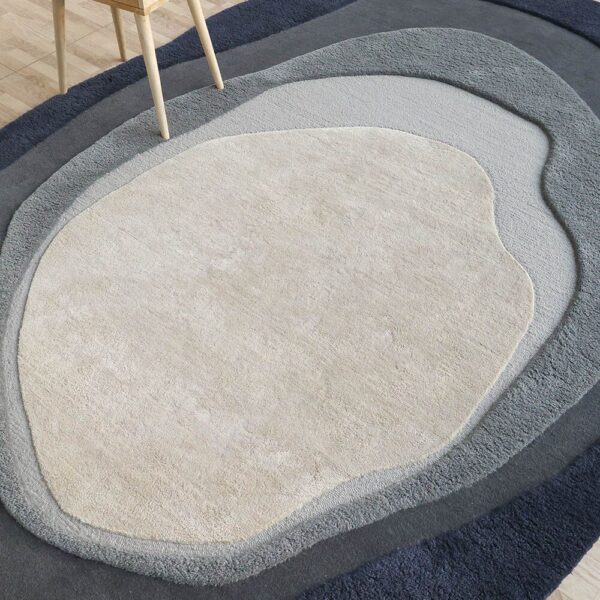 Luxurious custom handmade rug with intricate geometric patterns by Ramsha Carpets