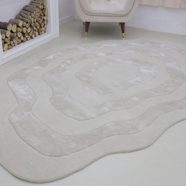 Luxurious custom contemporary rug handcrafted with premium materials by Ramsha Carpets