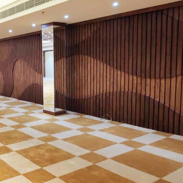 Luxury Checkered Carpet crafted with earthy tones and natural fiber texture for eco-friendly interiors