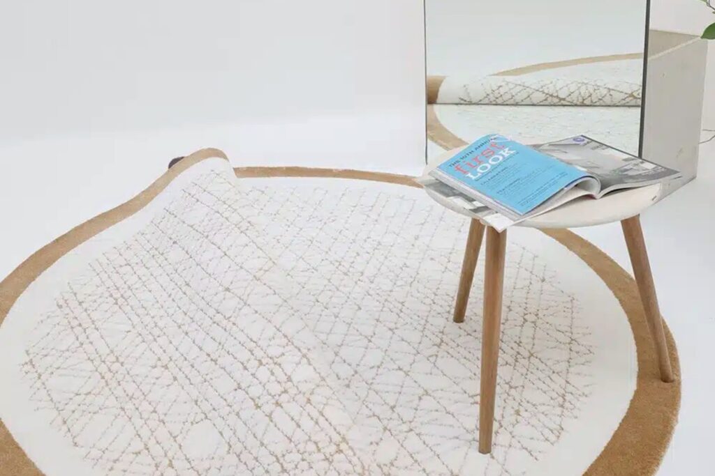 bespoke carpets designed to perfectly fit modern living room interior