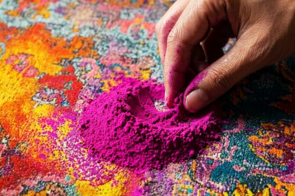 holi rug care guide protecting rugs during holi celebration