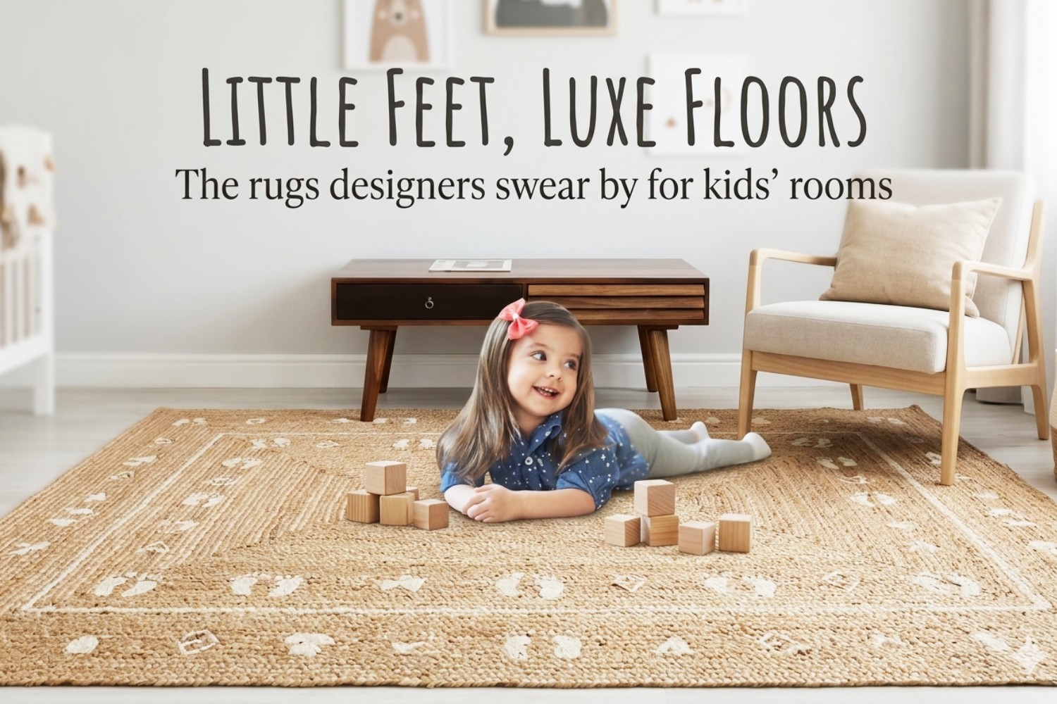 kids room rugs styled in a modern children's bedroom