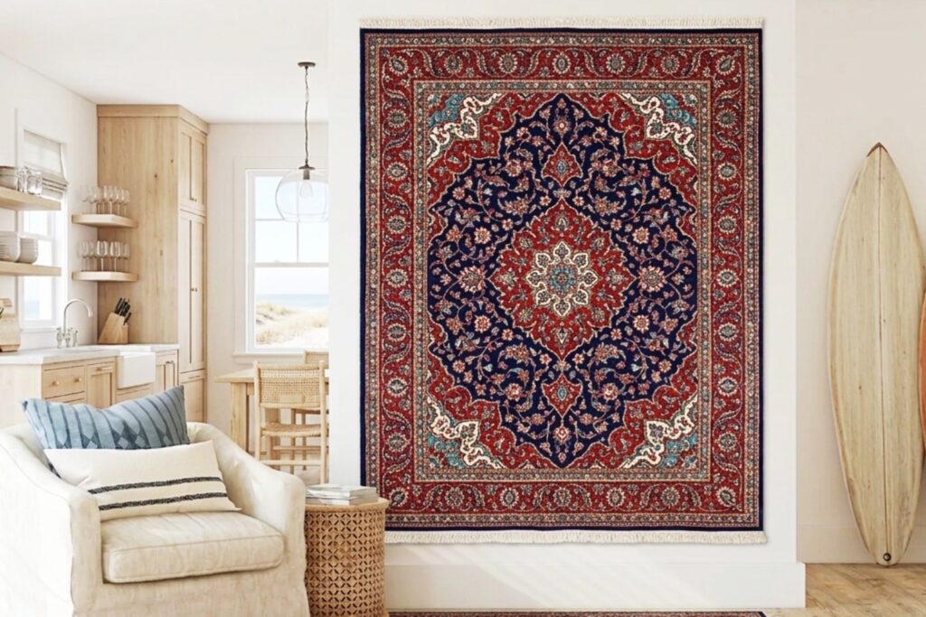 wall carpets used as modern wall decor in contemporary interior design