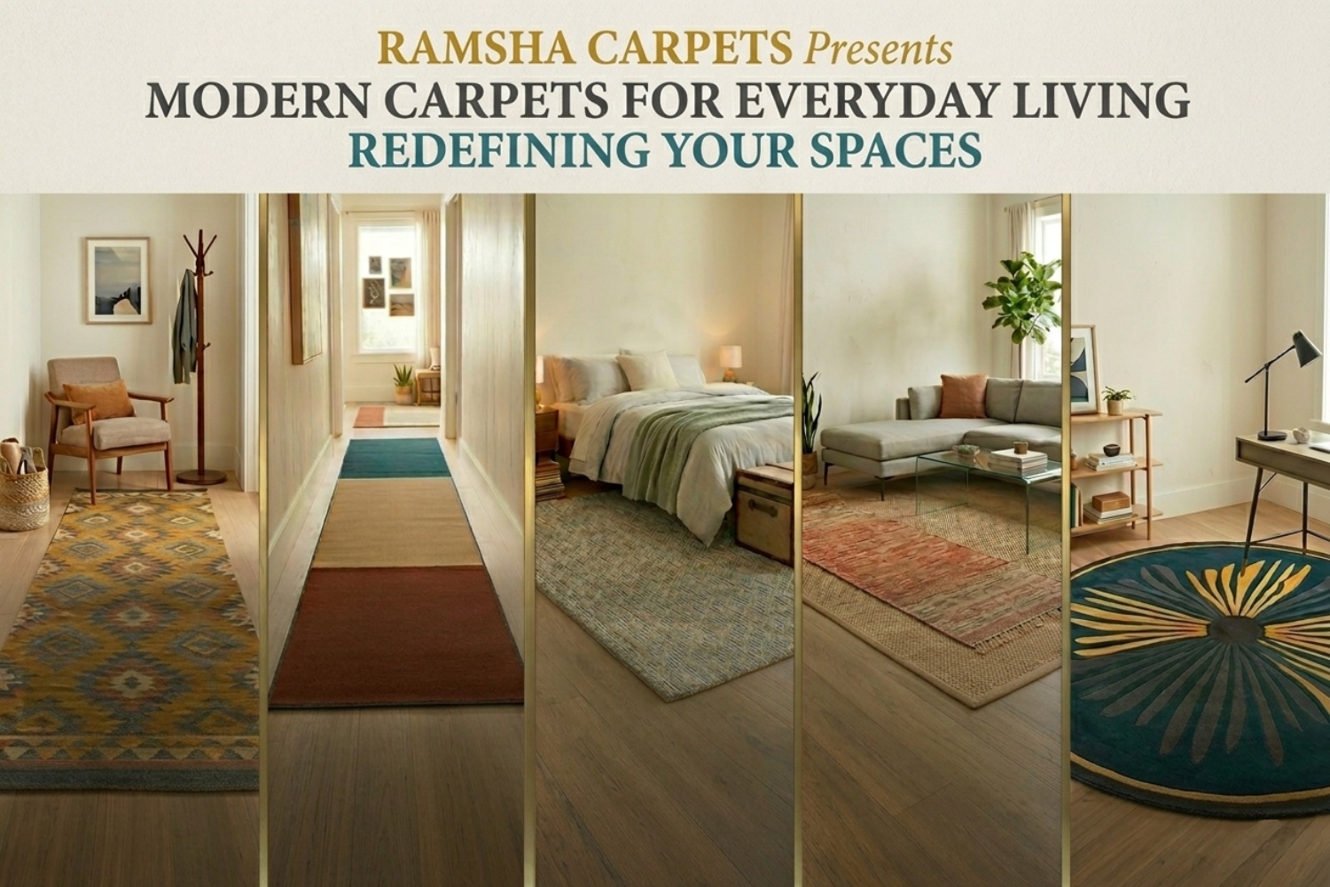 modern carpets for everyday living in a cozy interior