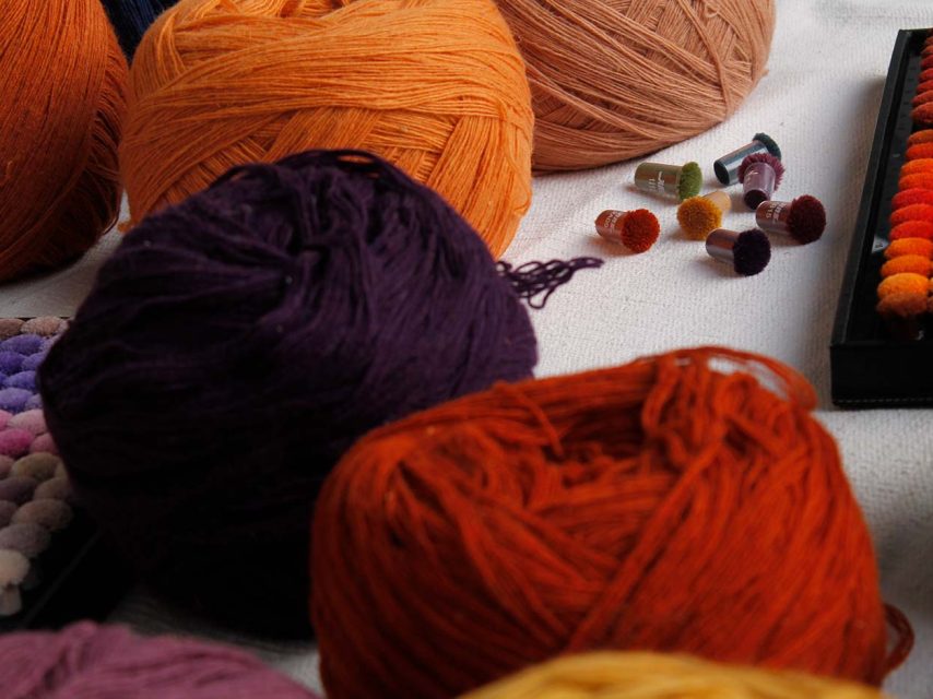 High-quality natural wool fibers used in Ramsha Carpets’ handcrafted and custom carpets